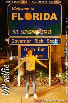 We just got here! I am stretching my legs after a long trip. 8 hours in the car is not fun, but we did it! Florida welcomes us with the warm and nice weather!